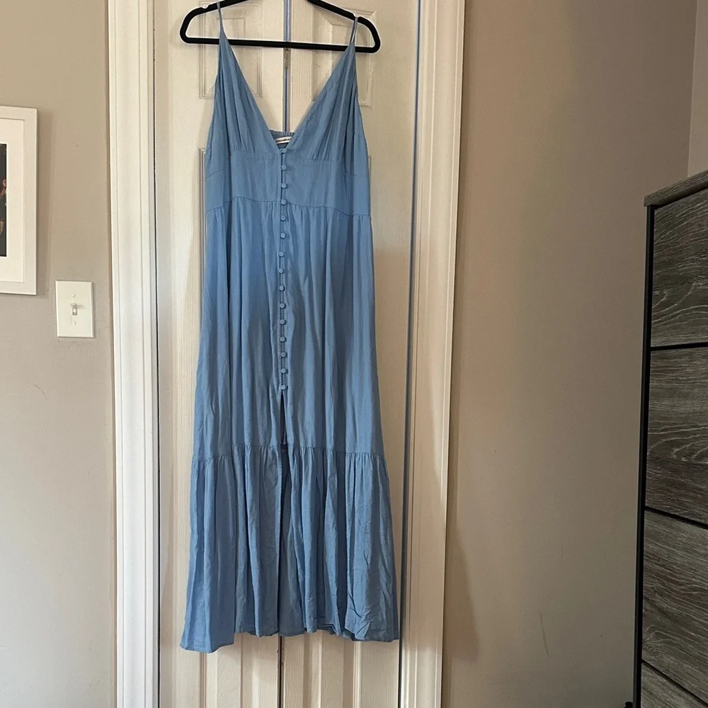 Abercrombie & Fitch Light Blue Maxi Dress